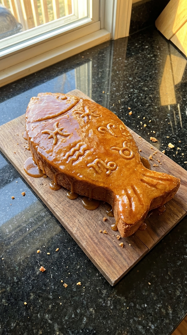Ahorn Glasierter Kuchen Fisch Sternzeichen