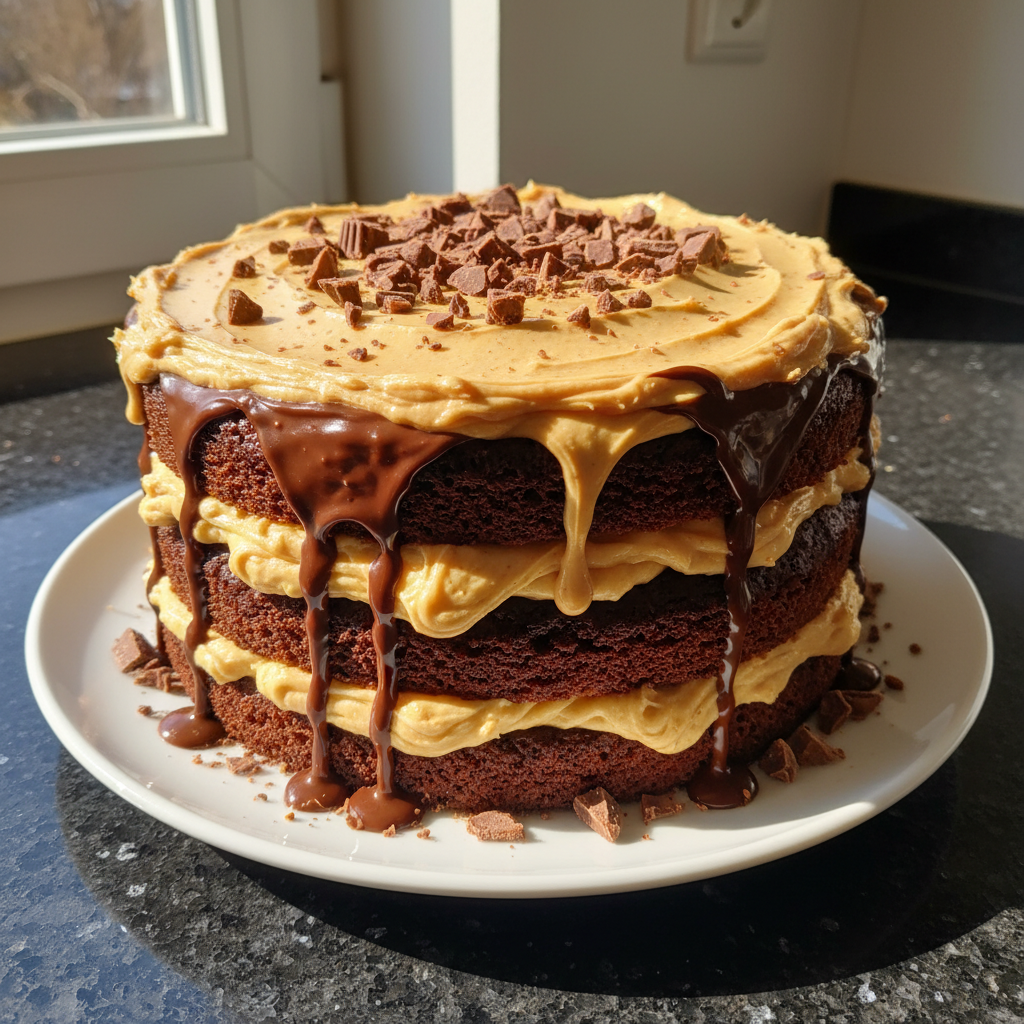 Reese’s Erdnussbutter Sahne Torte