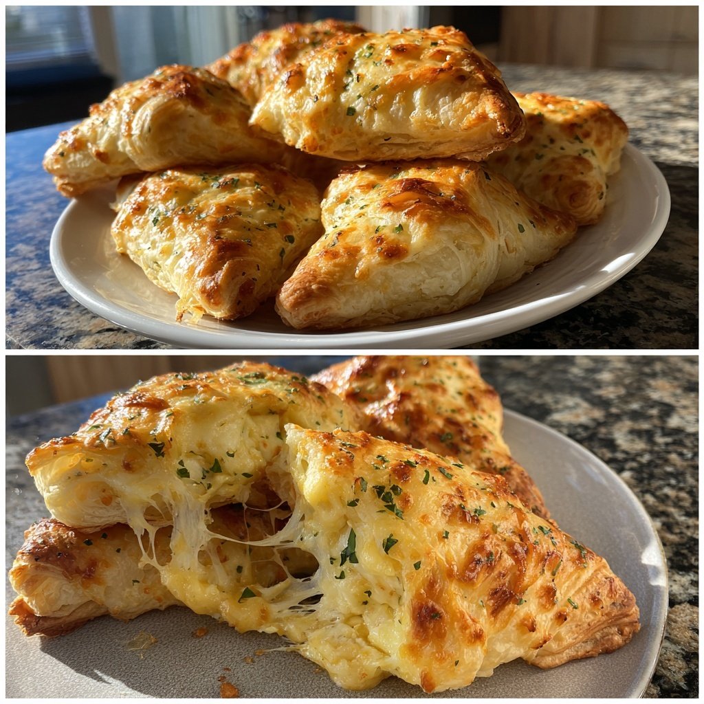 Blätterteig Häppchen mit Käsefüllung