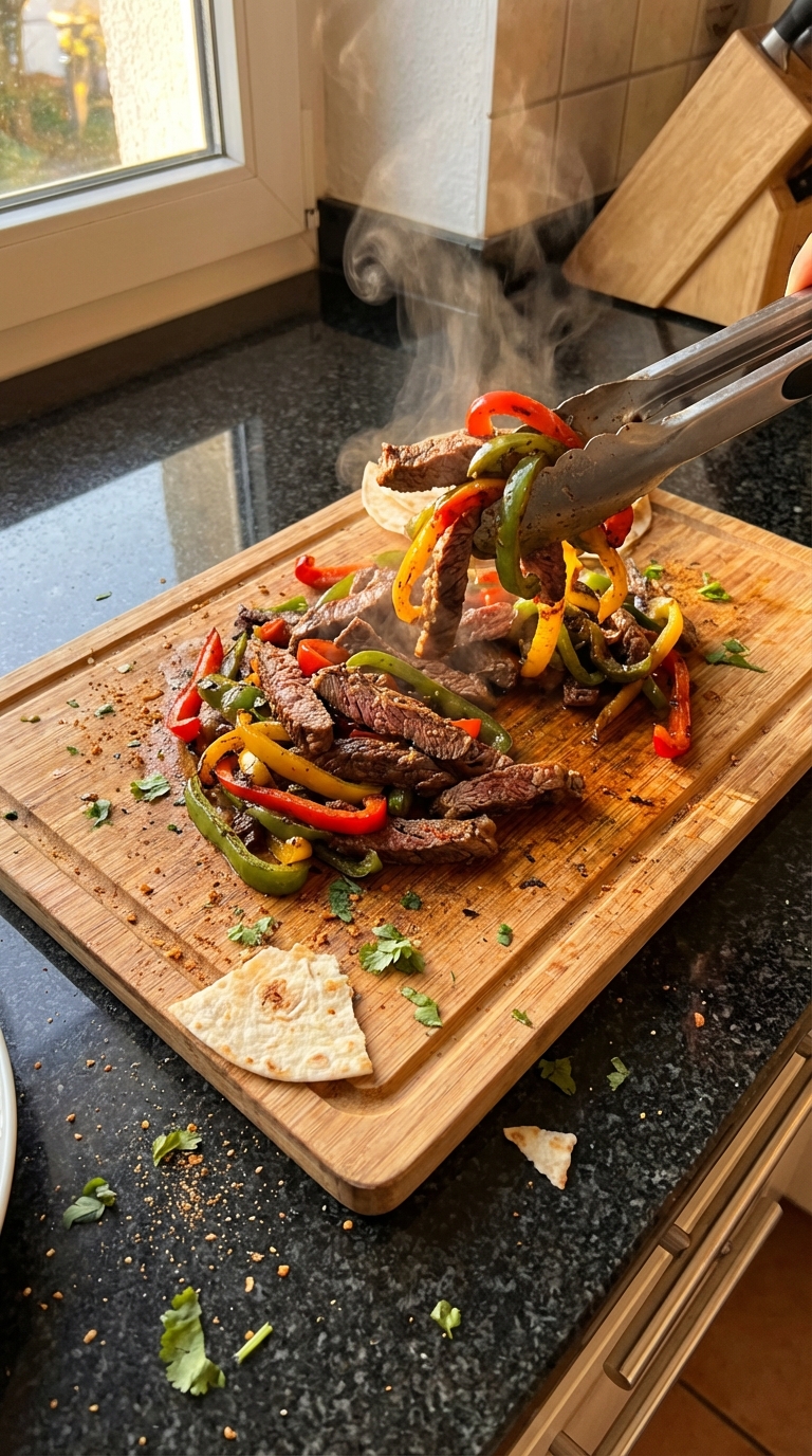 Würzige Rind Fajitas mit Aioli