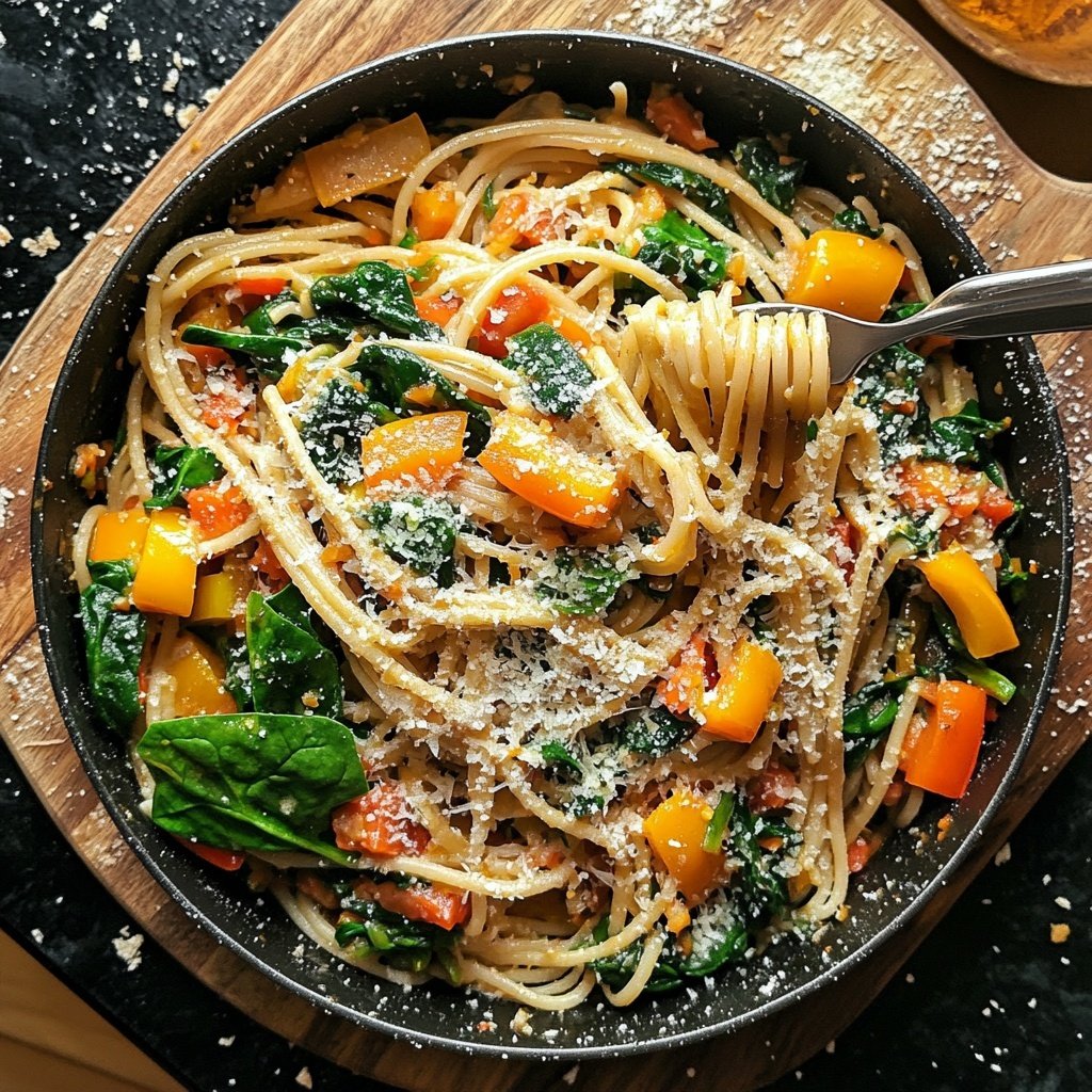 Schnelle-und-Einfache One-Pot-Pasta mit Wintergemüse