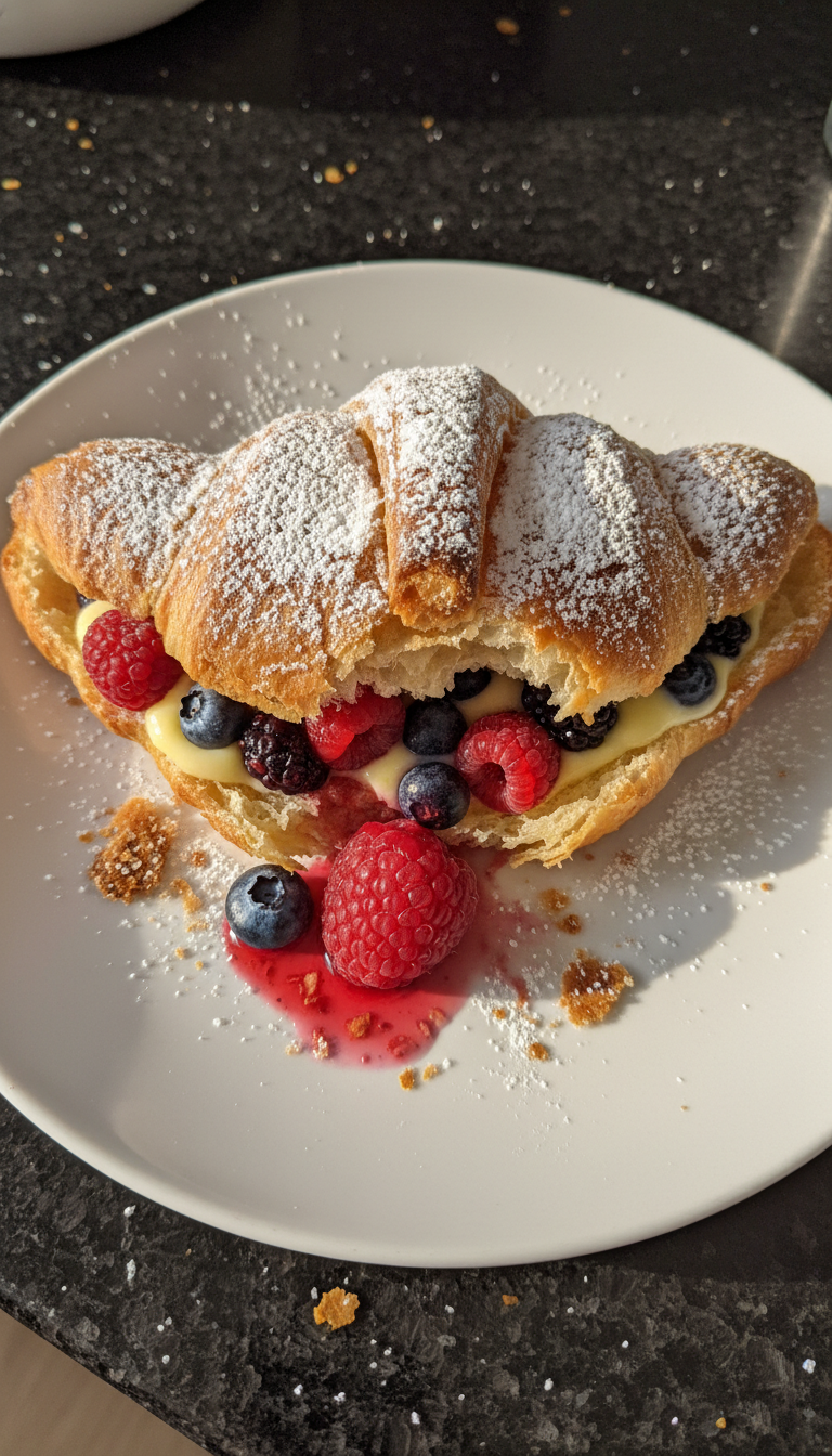 Beeren Gefülltes Croissant Dessert​