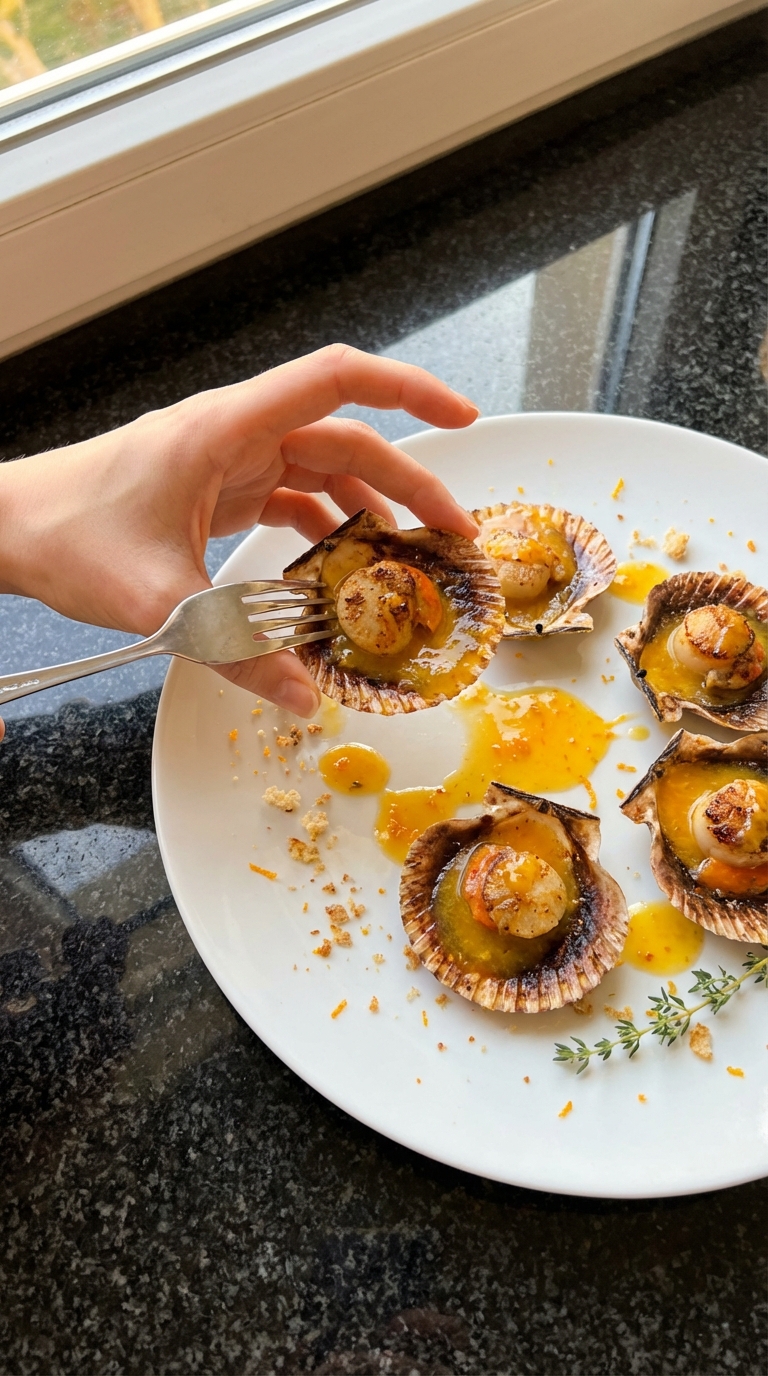 Jakobsmuscheln mit Orangen Sauce​