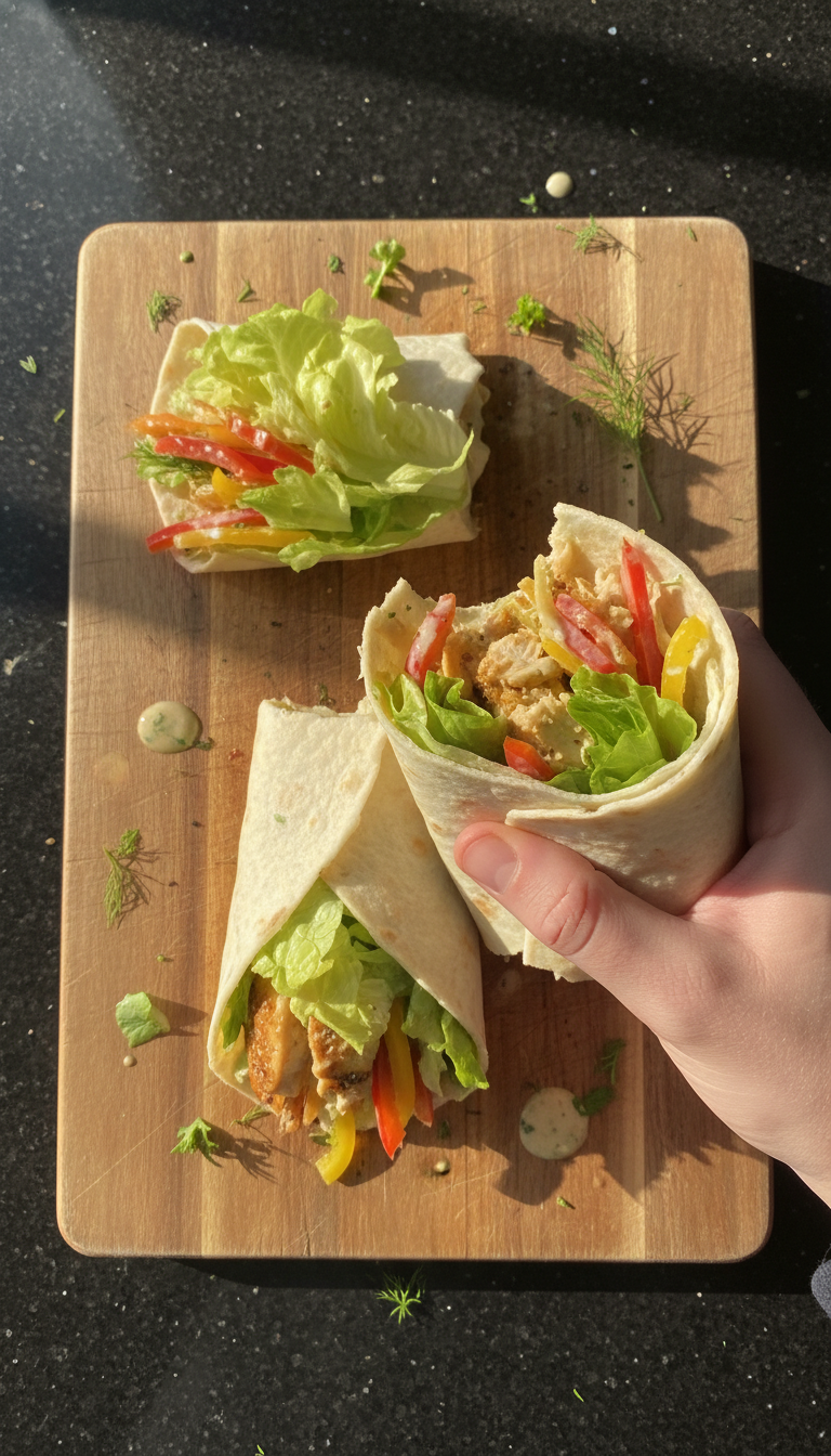 Kräuter Hähnchen Salat Wraps​