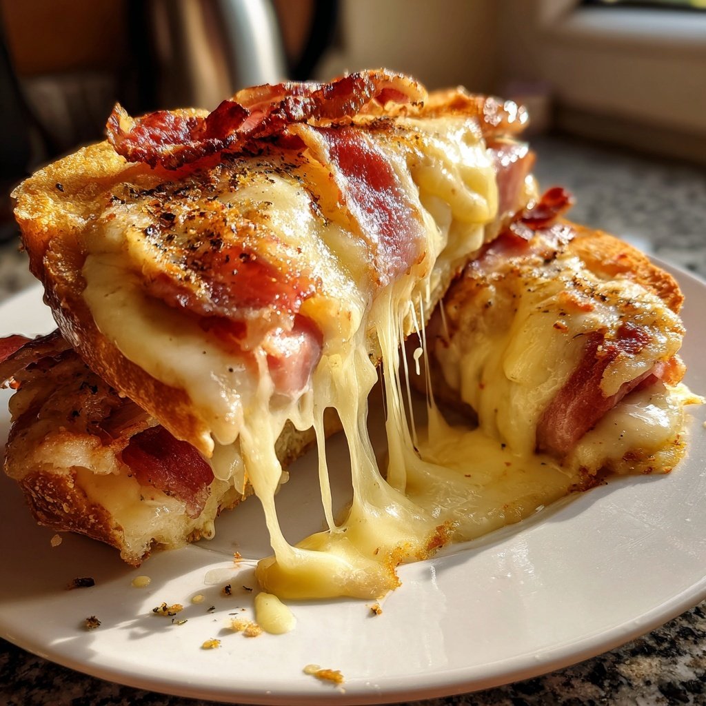 Raclette mit Wienerle im Speckmantel und Zwiebelsenf​