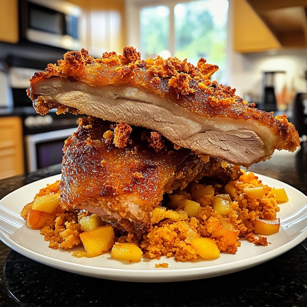 Knusprige Ente mit Apfelrotkohl