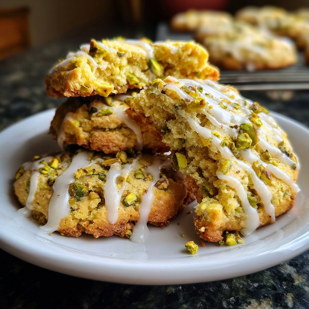 Pistazien-Plätzchen mit weißer Schokolade​