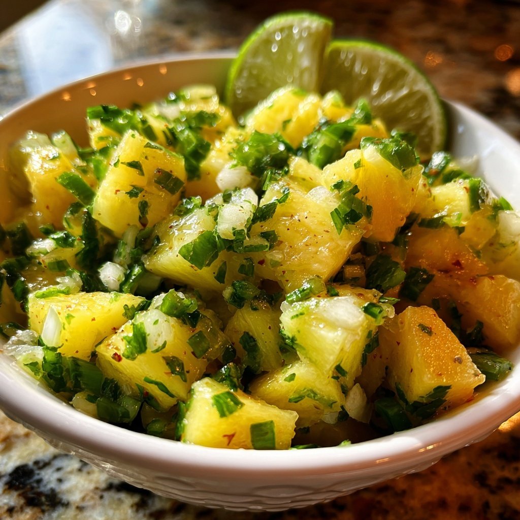 Ananas Salsa mit Limette