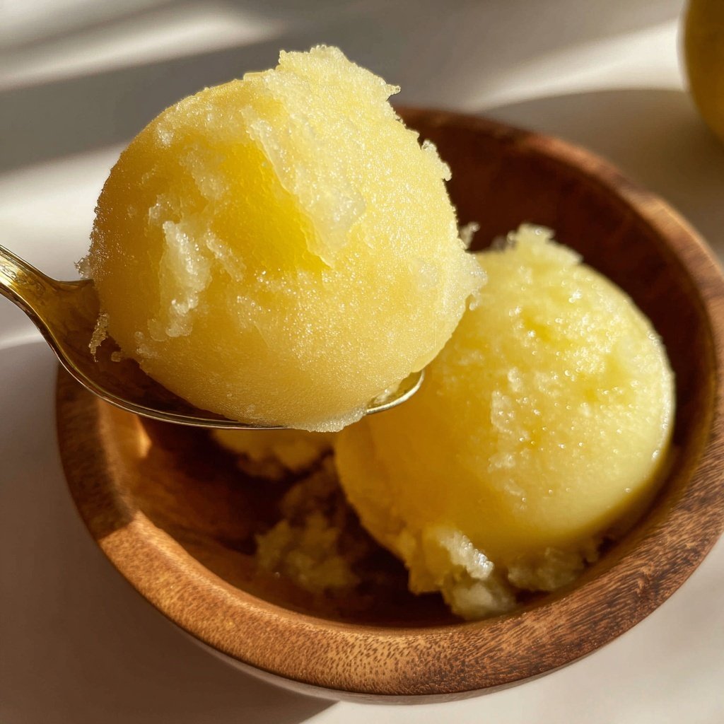 Meyer Zitronen Sorbet Erfrischung