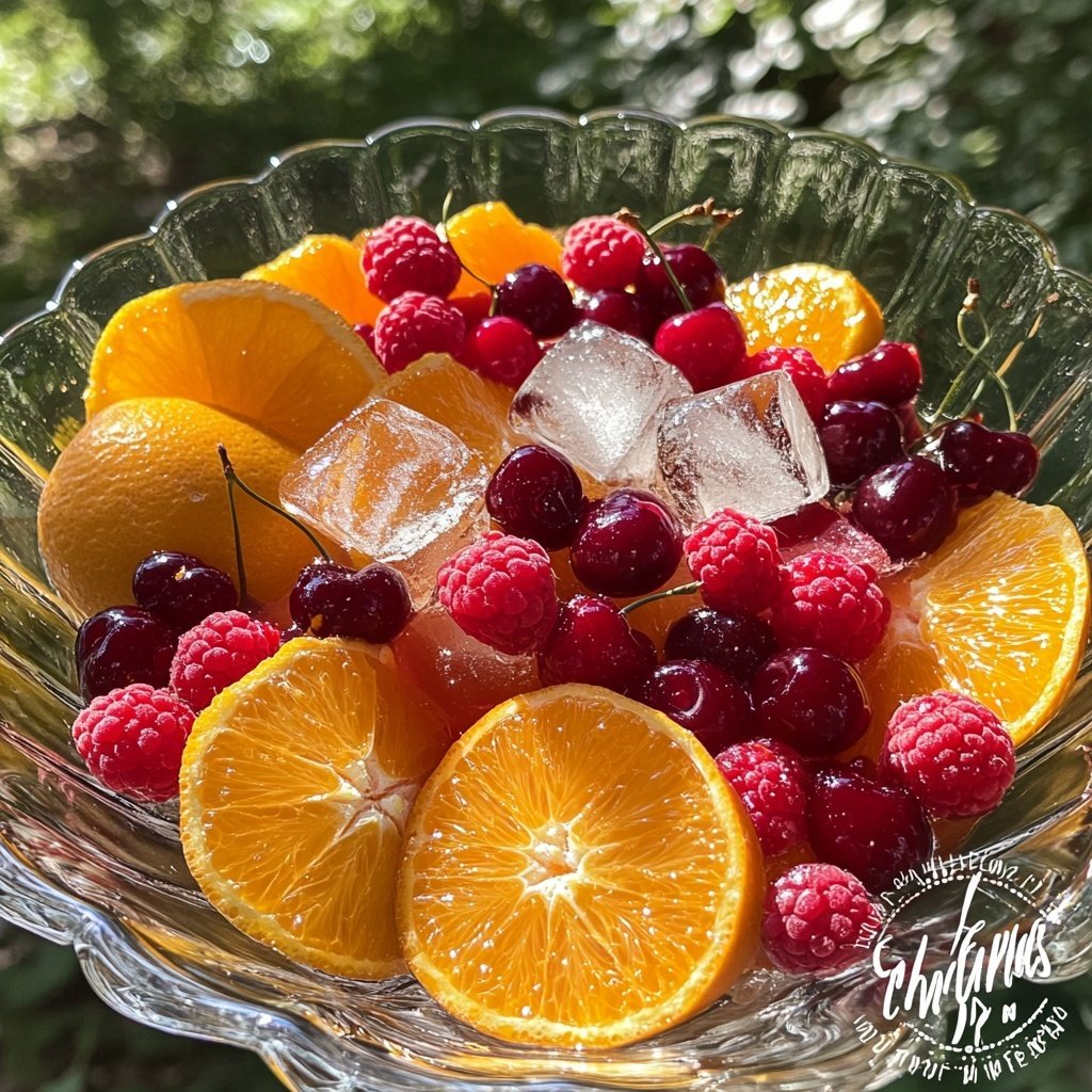 Klassische Silvester Bowle mit Früchten