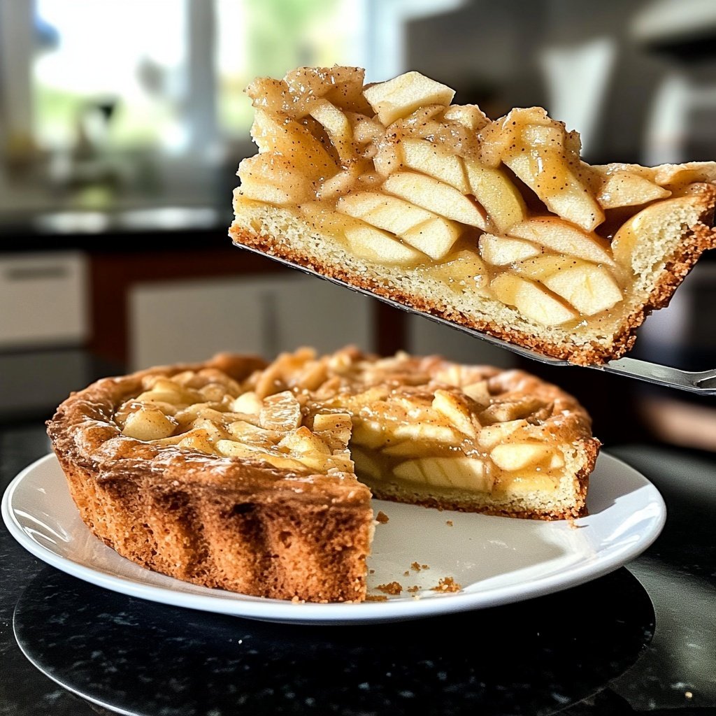 Saisonal-Festlicher Bratapfelkuchen mit Marzipan