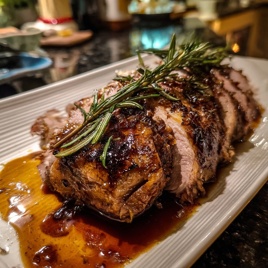 Roastlamm mit Rosmarin Jus