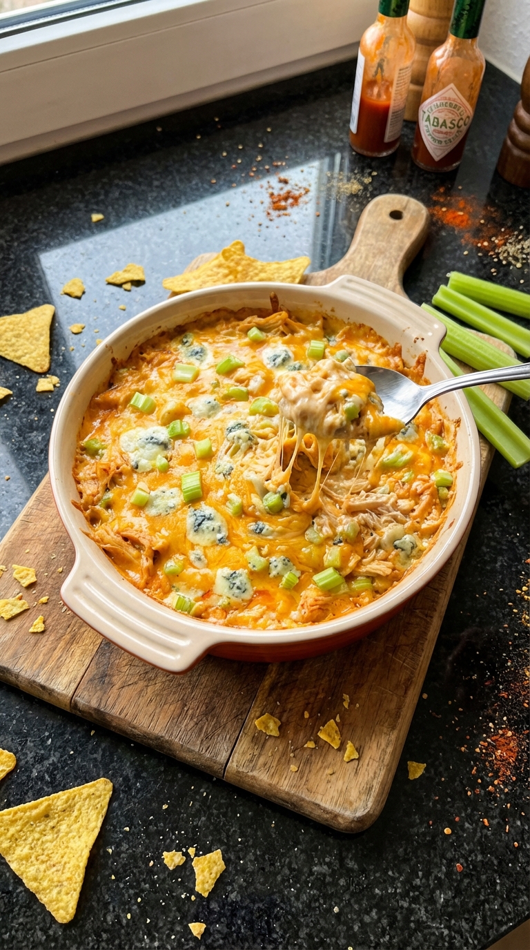 Buffalo Hähnchen Dip mit Chips​