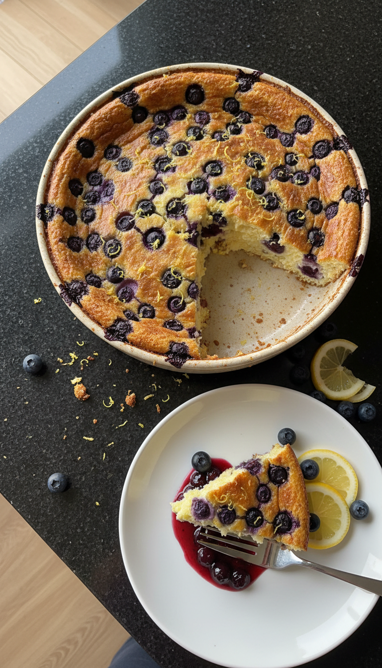 Heidelbeer Zitronen Eier Auflauf​