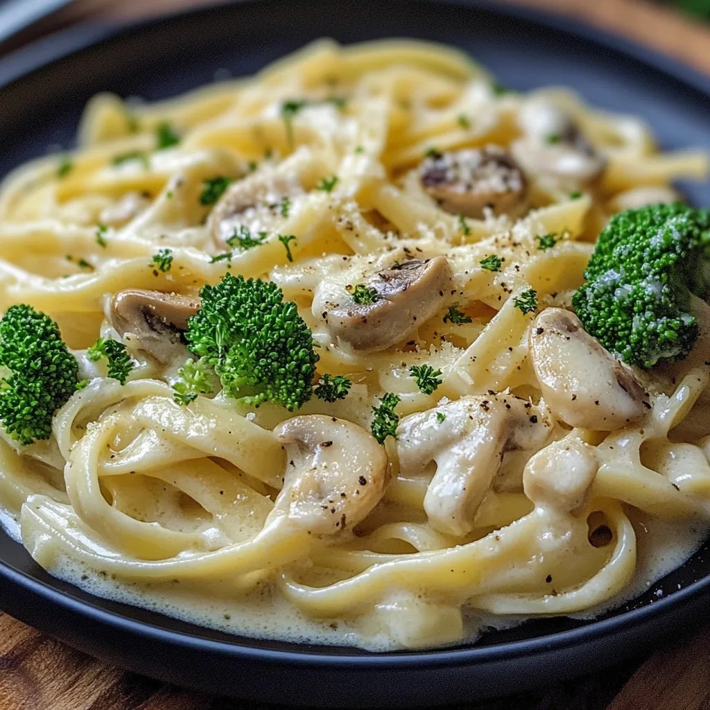 Cremige Hähnchen-Brokkoli-Pasta