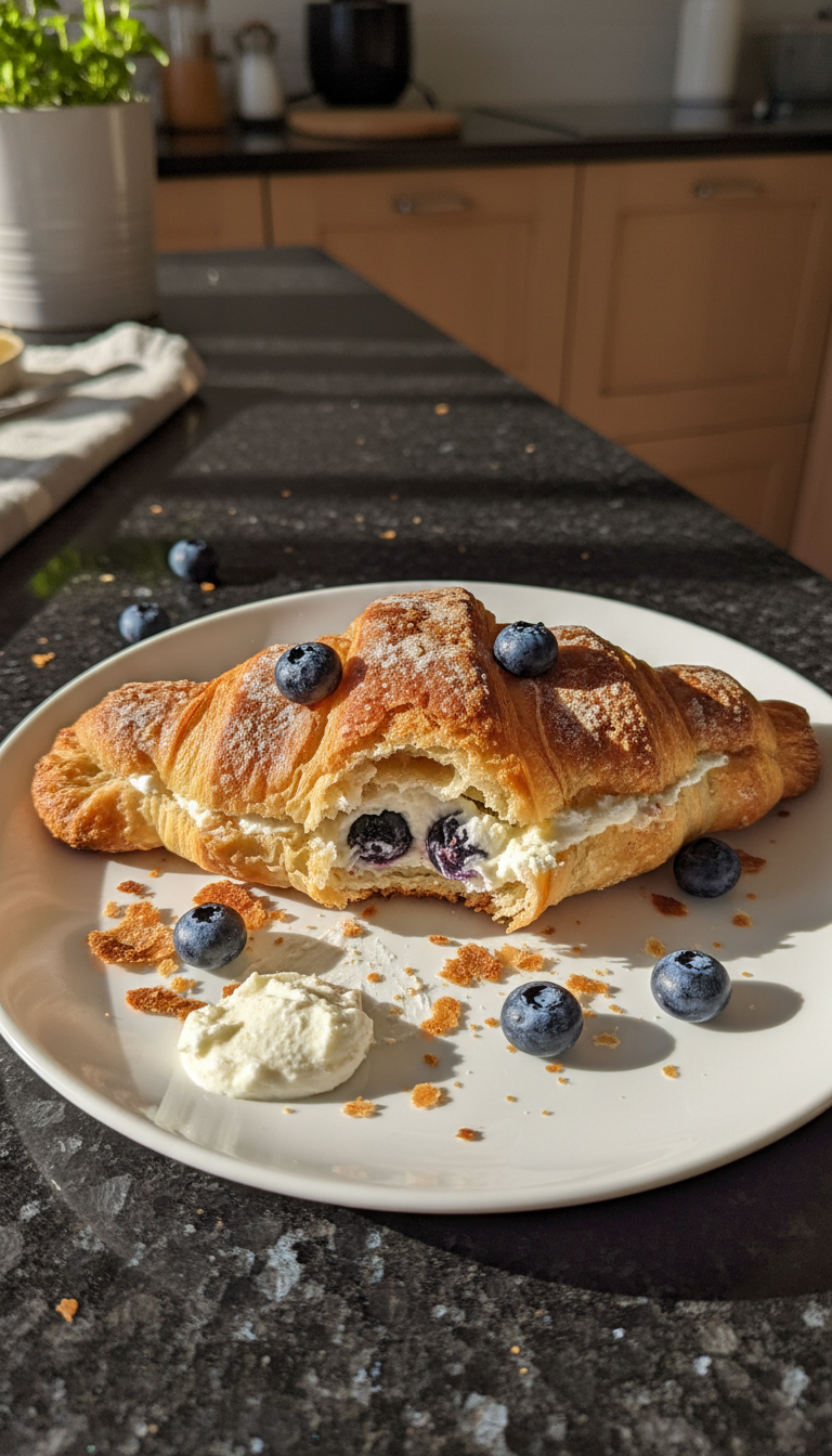 Mascarpone Gefülltes Heidelbeer Croissant​