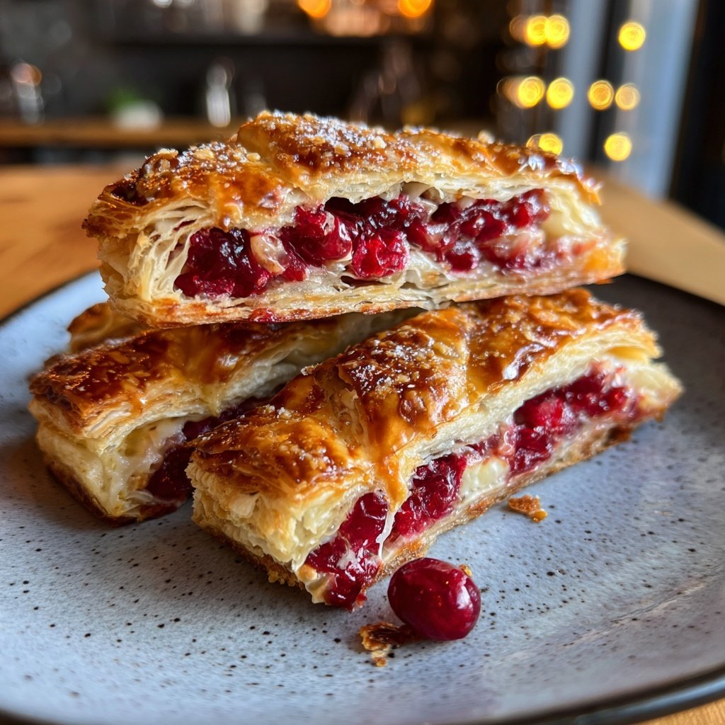Cranberry Feta Blätterteig Kränze